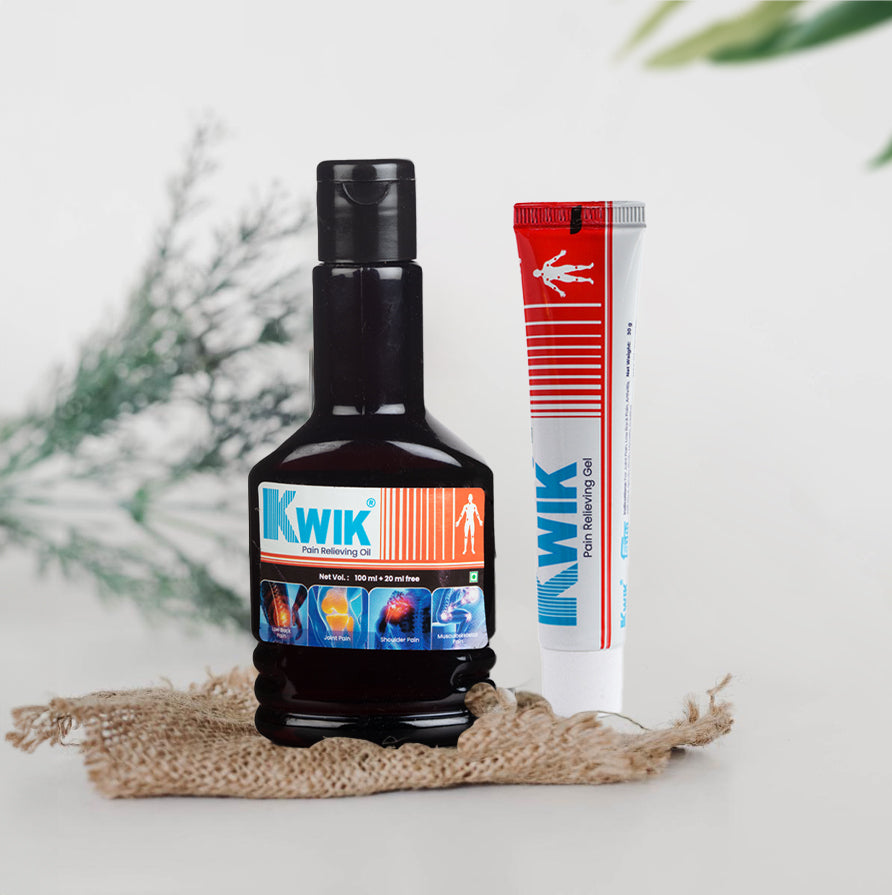 KWIK Pain Relieving Combo (Oil 120mL + Gel)