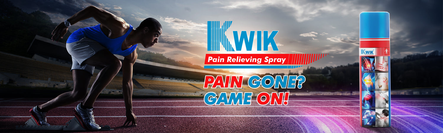 Kwik Pain Relieving Spray: Pain Gone, Game On
