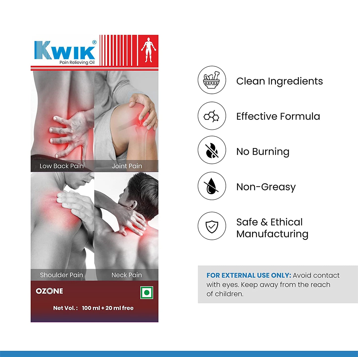 Highlighted Benefits of Kwik Pain Relief Oil