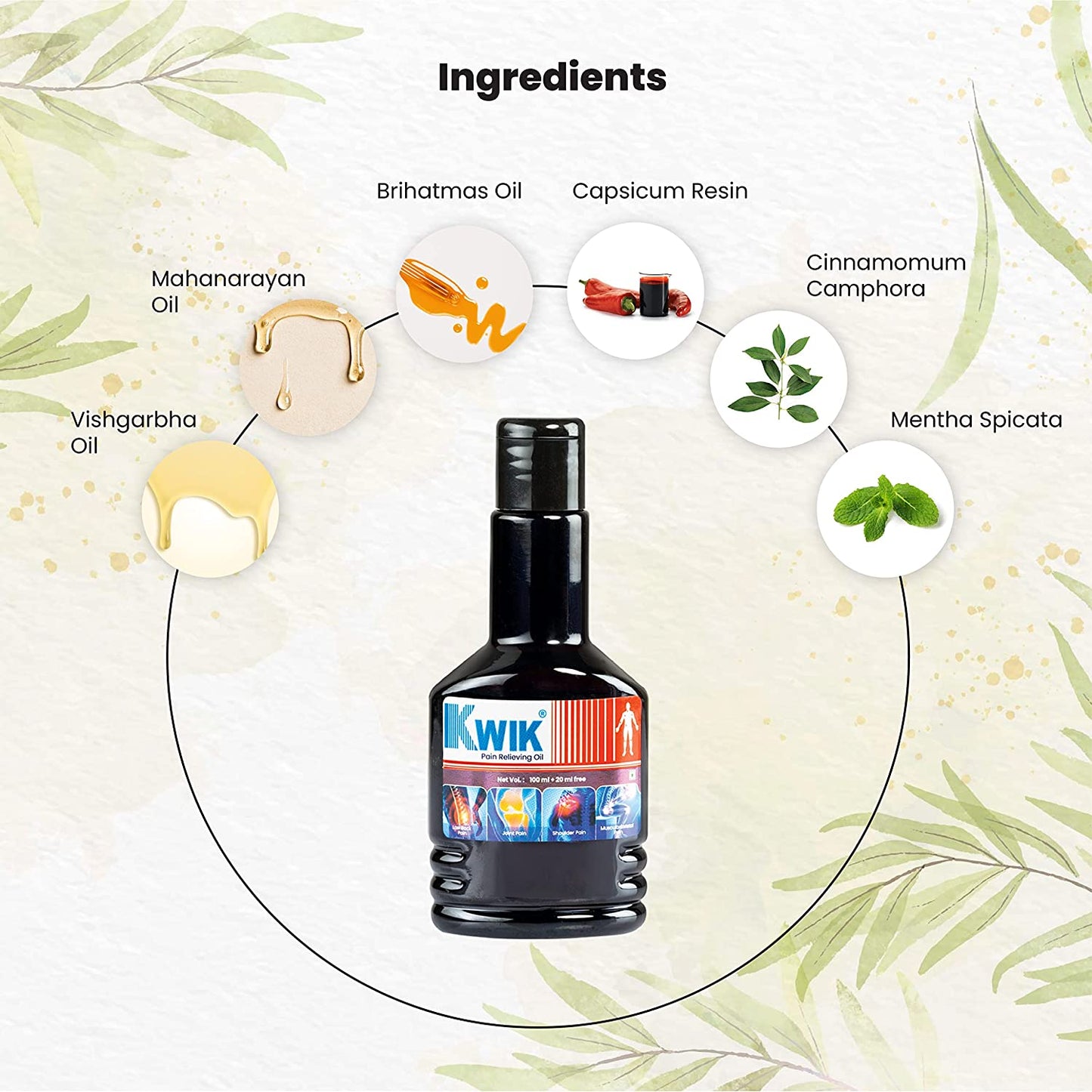Highlighting Kwik Oil ingredients