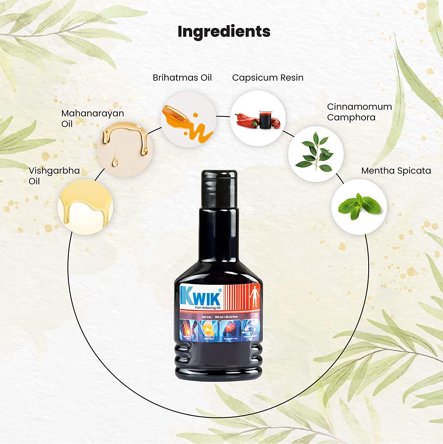 Highlighting Kwik Oil ingredients